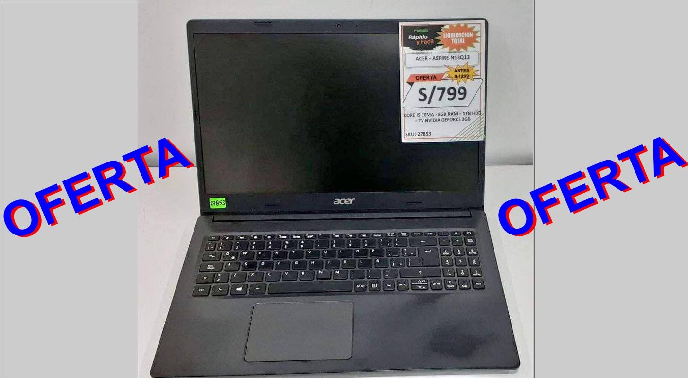 Laptop en Trujillo | ACER Core i5; 8 GB RAM | Precio S/ 799