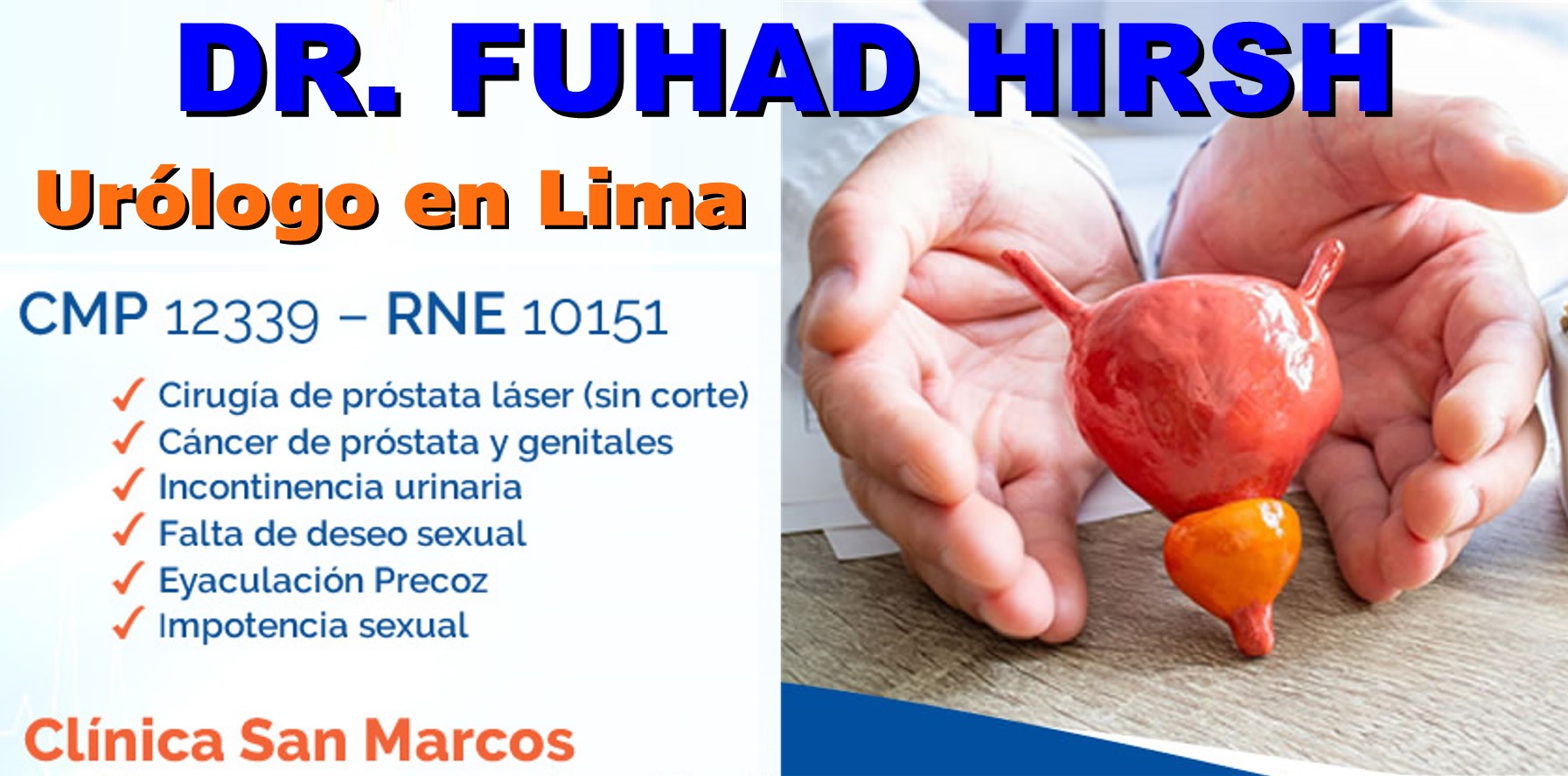 Urólogos en Lima | Dr. Fuhad Hirsh Clínica San Marcos
